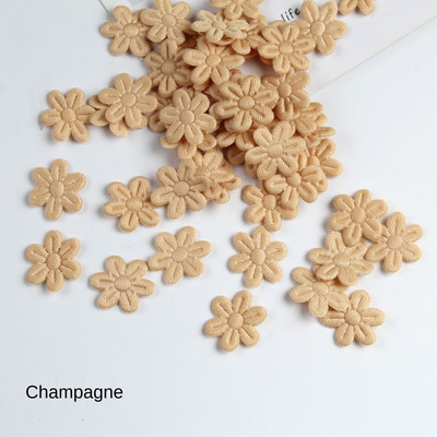 100db Művirág Filcszövet ötszirom virág dombornyomással Hamis virág esküvői lakberendezéshez Barkácsolás Scrapbooking Koszorútörténet