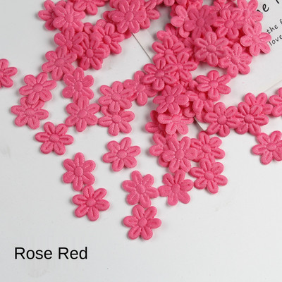 100db Művirág Filcszövet ötszirom virág dombornyomással Hamis virág esküvői lakberendezéshez Barkácsolás Scrapbooking Koszorútörténet