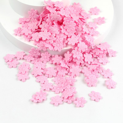 100db Művirág Filcszövet ötszirom virág dombornyomással Hamis virág esküvői lakberendezéshez Barkácsolás Scrapbooking Koszorútörténet