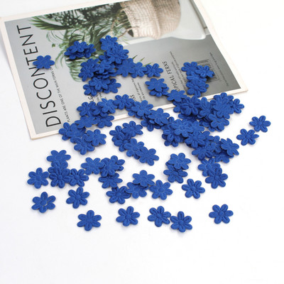 100db Művirág Filcszövet ötszirom virág dombornyomással Hamis virág esküvői lakberendezéshez Barkácsolás Scrapbooking Koszorútörténet