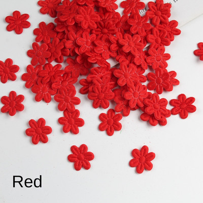 100db Művirág Filcszövet ötszirom virág dombornyomással Hamis virág esküvői lakberendezéshez Barkácsolás Scrapbooking Koszorútörténet