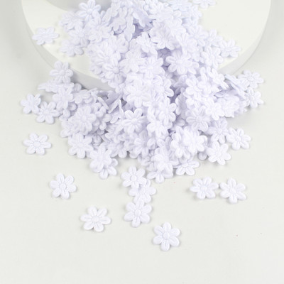 100db Művirág Filcszövet ötszirom virág dombornyomással Hamis virág esküvői lakberendezéshez Barkácsolás Scrapbooking Koszorútörténet