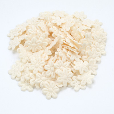 100db Művirág Filcszövet ötszirom virág dombornyomással Hamis virág esküvői lakberendezéshez Barkácsolás Scrapbooking Koszorútörténet