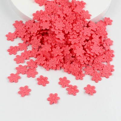 100db Művirág Filcszövet ötszirom virág dombornyomással Hamis virág esküvői lakberendezéshez Barkácsolás Scrapbooking Koszorútörténet