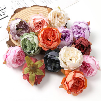 5 ΤΕΜ/Παρτίδα Παιώνια Τεχνητά Λουλούδια Κεφάλι 5 εκατοστών Μεταξωτά Ψεύτικα Λουλούδια Για Διακόσμηση Δωματίου DIY Γιρλάντα Νύφη Διακόσμηση Γάμου