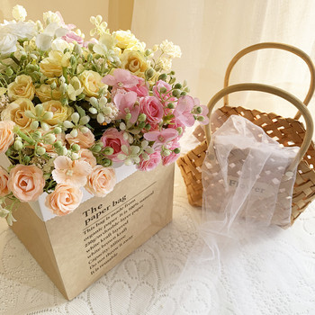 Красиви копринени рози, хортензия, изкуствени цветя за домашна стая, градинска декорация, коледен гирлянд, скрапбукинг, сватбен букет