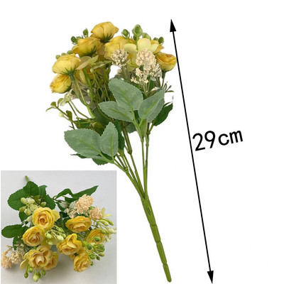 Frumoși trandafiri de mătase Hortensie Flori artificiale pentru acasă, cameră, grădină, decorare, ghirlanda de Crăciun, album de album, buchet de nuntă