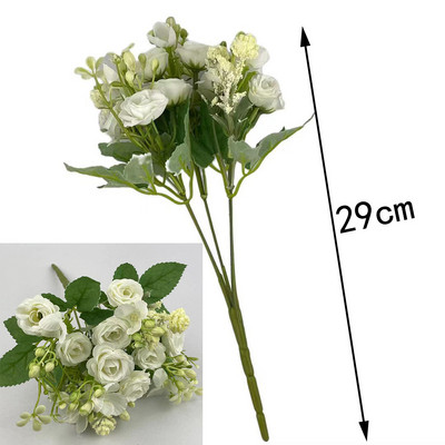 Frumoși trandafiri de mătase Hortensie Flori artificiale pentru acasă, cameră, grădină, decorare, ghirlanda de Crăciun, album de album, buchet de nuntă