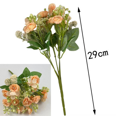 Frumoși trandafiri de mătase Hortensie Flori artificiale pentru acasă, cameră, grădină, decorare, ghirlanda de Crăciun, album de album, buchet de nuntă