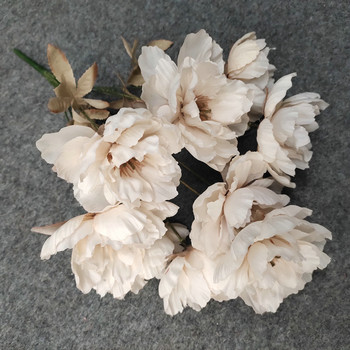 1 κλαδί λουλούδι 9 κεφάλια τεχνητό μεταξωτό παιωνία μεγάλα λουλούδια κεφάλι για διακόσμηση γάμου μπουκέτο ψεύτικα λουλούδια για διακόσμηση σπιτιού