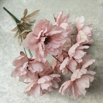1 κλαδί λουλούδι 9 κεφάλια τεχνητό μεταξωτό παιωνία μεγάλα λουλούδια κεφάλι για διακόσμηση γάμου μπουκέτο ψεύτικα λουλούδια για διακόσμηση σπιτιού