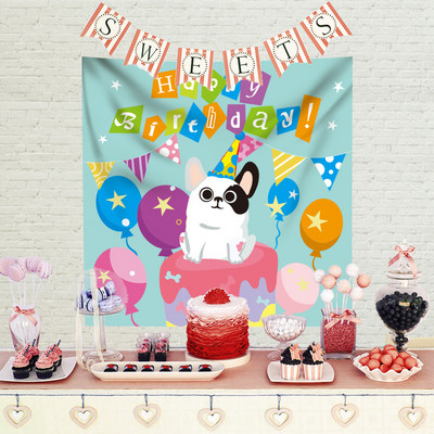 Ins Style Dzimšanas dienas dekorēšana Dzimšanas dienas fona audums Gobelēns Bērnu ballīte Bērnu duša Dekoratīvs audums banketu ainas ieklāšana