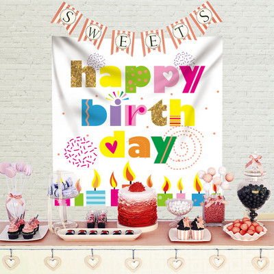 Ins Style Dzimšanas dienas dekorēšana Dzimšanas dienas fona audums Gobelēns Bērnu ballīte Bērnu duša Dekoratīvs audums banketu ainas ieklāšana