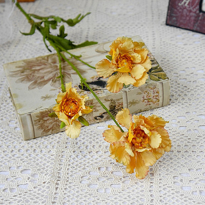 Gražus laukinis karštligė Pinnacle Dirbtinis šilkas Gėlės svetainei Dekoratyvinės flores dirbtinės namų dekoro