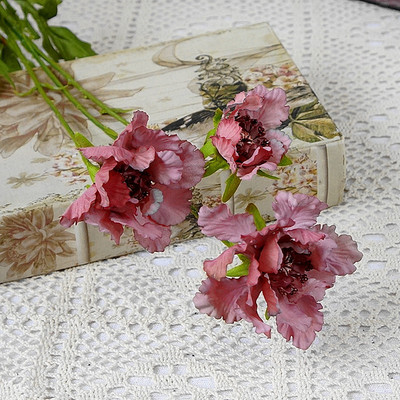 Gražus laukinis karštligė Pinnacle Dirbtinis šilkas Gėlės svetainei Dekoratyvinės flores dirbtinės namų dekoro