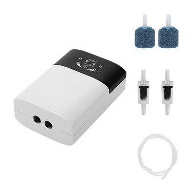 Oxigénszivattyús halak akvárium oxigénező akvárium oxigén levegőztető tó légszivattyúja USB újratölthető horgász levegőztető légbuborék kővel