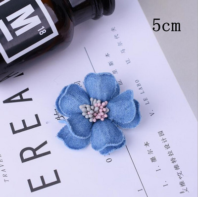 5 buc/lot țesătură din denim din Coreea, flori, accesorii pentru păr, haine, pălării, decorare pentru rochii, bricolaj, articole de artizanat