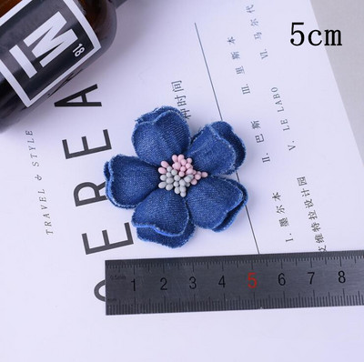 5 buc/lot țesătură din denim din Coreea, flori, accesorii pentru păr, haine, pălării, decorare pentru rochii, bricolaj, articole de artizanat