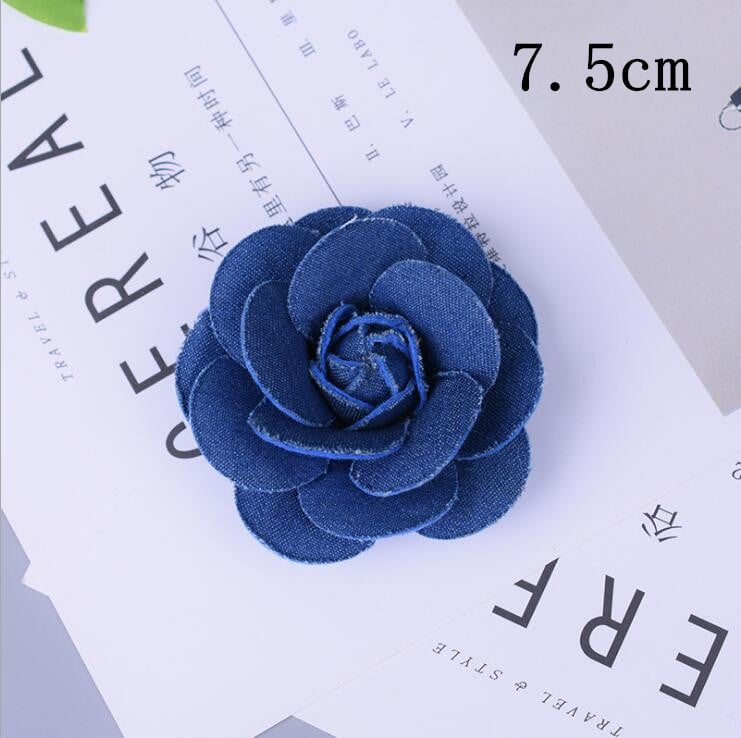 5 buc/lot țesătură din denim din Coreea, flori, accesorii pentru păr, haine, pălării, decorare pentru rochii, bricolaj, articole de artizanat