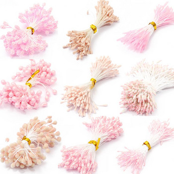 144 τμχ Mini Pearl Flower Stamen Bud Bouquet Pistil Wedding Decording Scrapbooking DIY Craft Supplies Τεχνητά λουλούδια