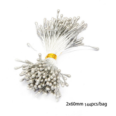 144 vnt Mini Pearl Gėlės kuokelių pumpurų puokštė Piestelės Vestuvių Papuošimas Iškarpų knyga „Pasidaryk pats“ amatų reikmenys Dirbtinės lapų gėlės