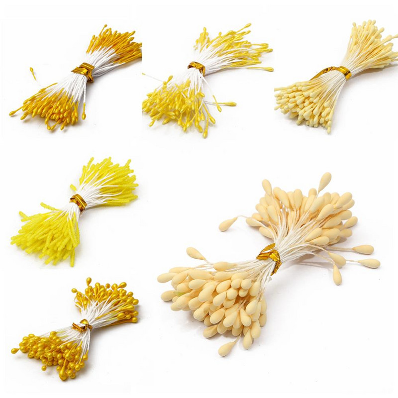 144 vnt Mini Pearl Gėlės kuokelių pumpurų puokštė Piestelės Vestuvių Papuošimas Iškarpų knyga „Pasidaryk pats“ amatų reikmenys Dirbtinės lapų gėlės