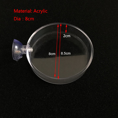 High-Transparent akril akváriumi akvárium garnélarák élelmiszer-etető kör etető úszó aljú adagoló halgarnéla tapadókoronggal