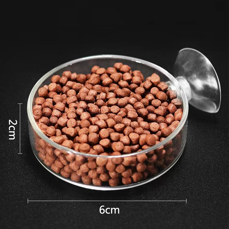 High-Transparent akril akváriumi akvárium garnélarák élelmiszer-etető kör etető úszó aljú adagoló halgarnéla tapadókoronggal