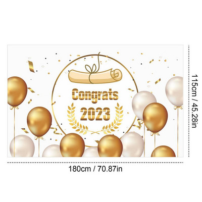 Čestitke Graduate Banner Dugotrajne poliesterske pozadine za maturante Sklopiva pozadina za diplomske fotografije za zabavu
