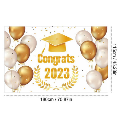 Čestitke Graduate Banner Dugotrajne poliesterske pozadine za maturante Sklopiva pozadina za diplomske fotografije za zabavu