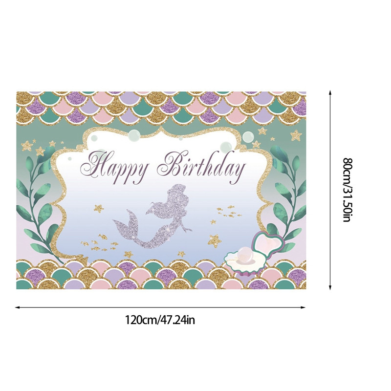 Hableány születésnapi háttér Csillogó sellő mérlegek hátterek gyerekeknek torták, lányok hercegnő újszülött baba fotó háttér stúdió