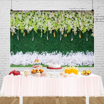 Διακόσμηση πάρτι σκηνής γάμου Photocall Νυφικό ντους σκηνικό λουλούδια τοίχος Floral Φωτογραφία για γενέθλια μωρού