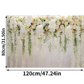 Διακόσμηση πάρτι σκηνής γάμου Photocall Νυφικό ντους σκηνικό λουλούδια τοίχος Floral Φωτογραφία για γενέθλια μωρού