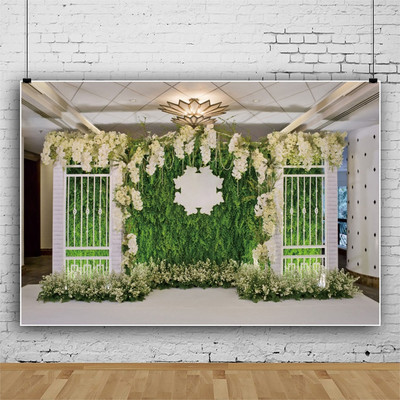 Esküvői jelenet Party dekoráció Fényképhívás Menyasszonyi zuhany Háttér Virágok Fal Virágos baba születésnapi fotózás háttér