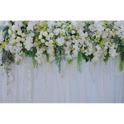 Esküvői jelenet Party dekoráció Fényképhívás Menyasszonyi zuhany Háttér Virágok Fal Virágos baba születésnapi fotózás háttér