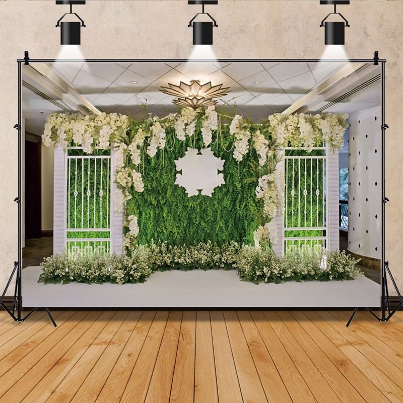 Esküvői jelenet Party dekoráció Fényképhívás Menyasszonyi zuhany Háttér Virágok Fal Virágos baba születésnapi fotózás háttér