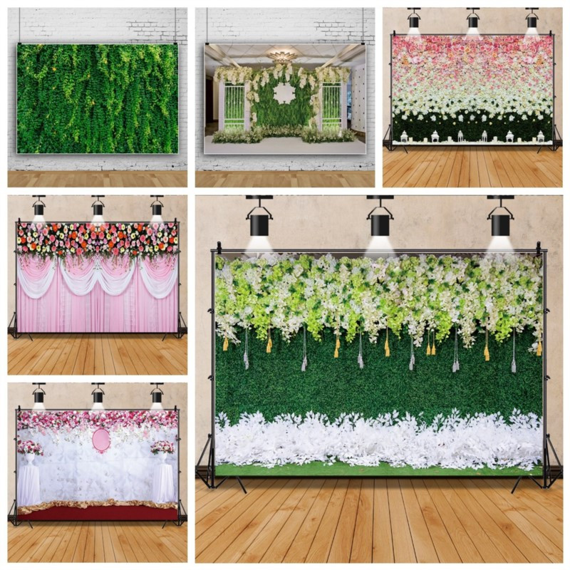 Esküvői jelenet Party dekoráció Fényképhívás Menyasszonyi zuhany Háttér Virágok Fal Virágos baba születésnapi fotózás háttér