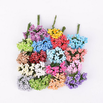 12 τμχ Berry Artificial Stamen Χειροποίητο λουλούδι για διακόσμηση σπιτιού γάμου Pistil DIY Gift Box Scrapbooking Garland Craft Fake Flower