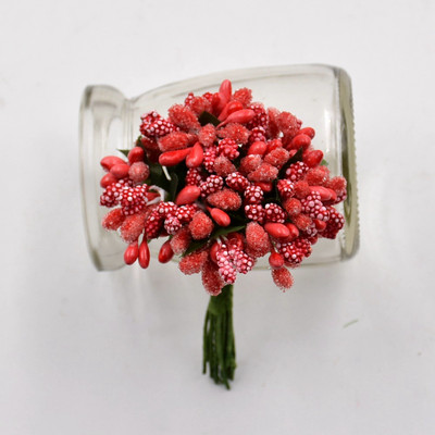 12gb Ogu mākslīgo putekšņlapu ar rokām darināts zieds kāzu dekorēšanai mājas dekorēšanai Pistil DIY dāvanu kastīte Scrapbooking Garland Craft viltus zieds