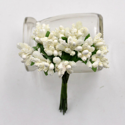 12gb Ogu mākslīgo putekšņlapu ar rokām darināts zieds kāzu dekorēšanai mājas dekorēšanai Pistil DIY dāvanu kastīte Scrapbooking Garland Craft viltus zieds