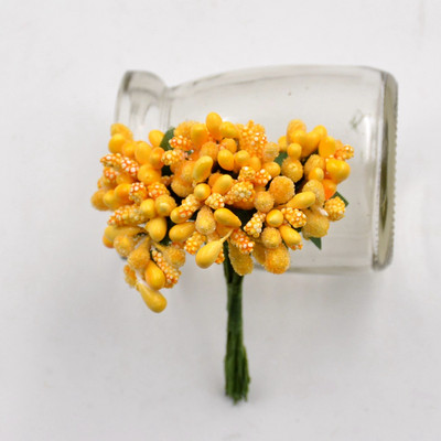 12gb Ogu mākslīgo putekšņlapu ar rokām darināts zieds kāzu dekorēšanai mājas dekorēšanai Pistil DIY dāvanu kastīte Scrapbooking Garland Craft viltus zieds