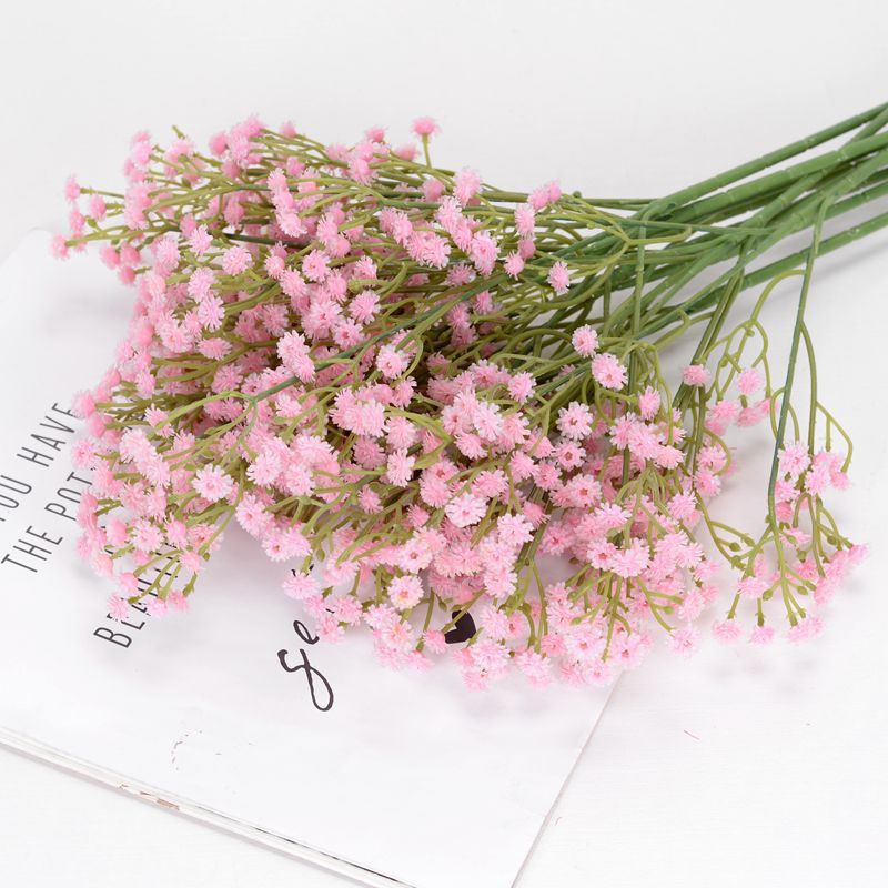 1db Multicolor Baby Breath művirágok Gypsophila műanyag virágok otthoni dekoráció barkácsolás esküvői parti dekoráció Artificia