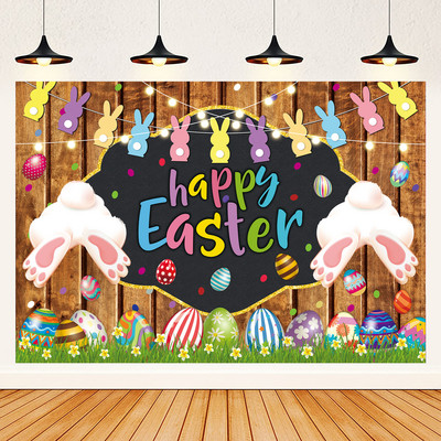 Húsvéti szalaghirdetés akasztós ruha Húsvéti háttér posztó buli fotó Háttérdísz buli húsvéti dekorációjához 2023