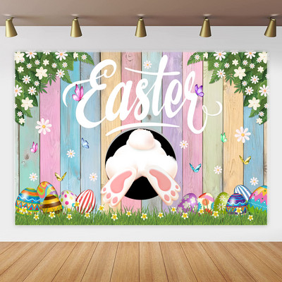 Húsvéti szalaghirdetés akasztós ruha Húsvéti háttér posztó buli fotó Háttérdísz buli húsvéti dekorációjához 2023