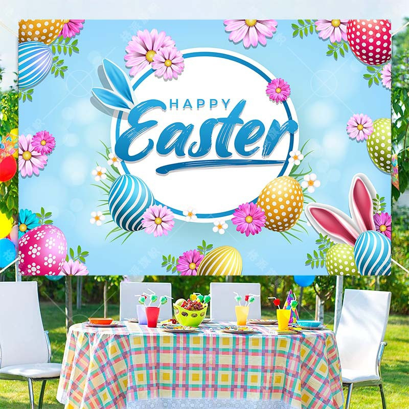 Húsvéti szalaghirdetés akasztós ruha Húsvéti háttér posztó buli fotó Háttérdísz buli húsvéti dekorációjához 2023