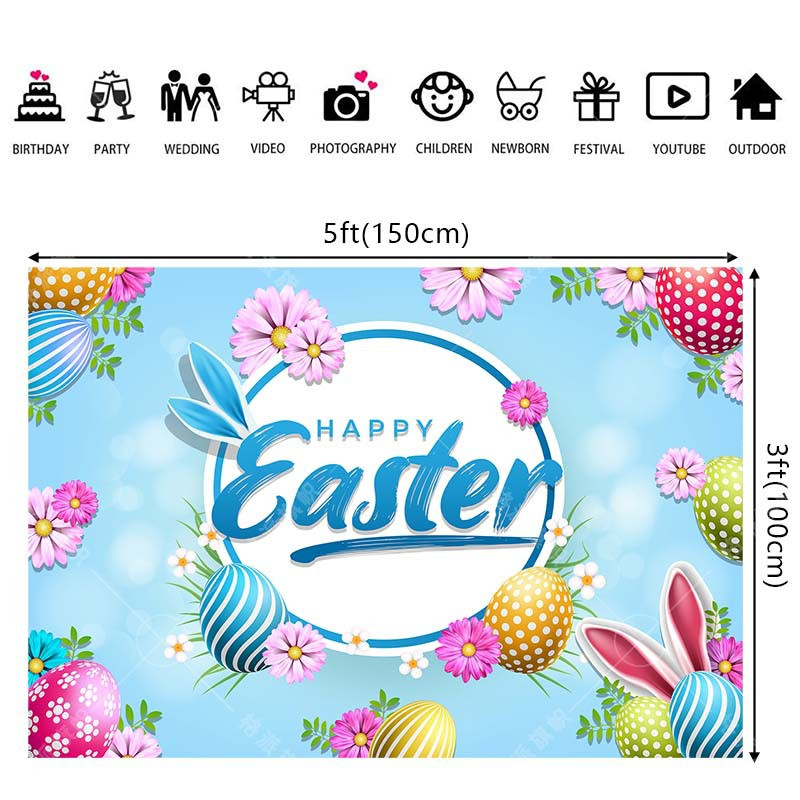 Húsvéti szalaghirdetés akasztós ruha Húsvéti háttér posztó buli fotó Háttérdísz buli húsvéti dekorációjához 2023
