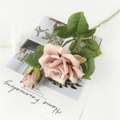 YO CHO Olcsó Latex Bazsarózsa Művirágok Levélrózsa Selyemvirág Karácsonyi Otthon Barkácsolás menyasszonyi csokor Esküvői dekoráció Rózsa