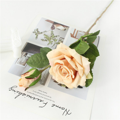 YO CHO Olcsó Latex Bazsarózsa Művirágok Levélrózsa Selyemvirág Karácsonyi Otthon Barkácsolás menyasszonyi csokor Esküvői dekoráció Rózsa