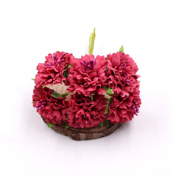 Невен 6 бр./китка 3,5 см мини цветен букет от маргаритки изкуствени цветя сватбена украса направи си сам занаятчийски аксесоари за декорация на дома