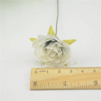 6 τμχ Νέα άφιξη Μίνι ρετρό μεταξωτό μίνι τριαντάφυλλο τεχνητά λουλούδια με κεφάλια μπουκέτο για διακόσμηση γάμου DIY Δώρο χειροτεχνίας λουλούδι